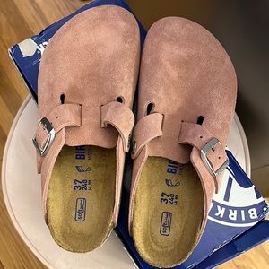 NWT Birkenstock Boston in Pink Clay